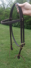 Load image into Gallery viewer, Leather Brow Band Bridle with Leather Ties
